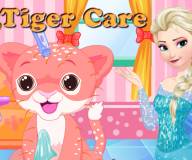 Принцессы Диснея:Эльза заботится о тигренке