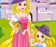 Рапунцель и дочка примеряют платья