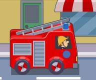 Пожарный Сэм:Пожарная машина тушит пожар