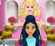 Принцессы Диснея:Барби делает прическу принцессам