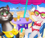 Говорящий кот:Выходные на пляже с Томом и Анжелой