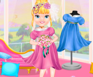 Игры для девочек:Одевалка маленькой прекрасной принцессы