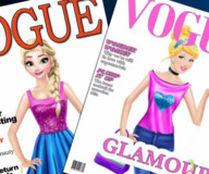 Эльза и Золушка на обложке журнала Vogue