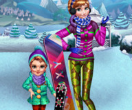 Зимняя одевалка Анны и дочки