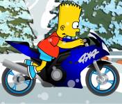 Барт Симпсон на мотоцикле