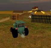 Парковка трактора на ферме